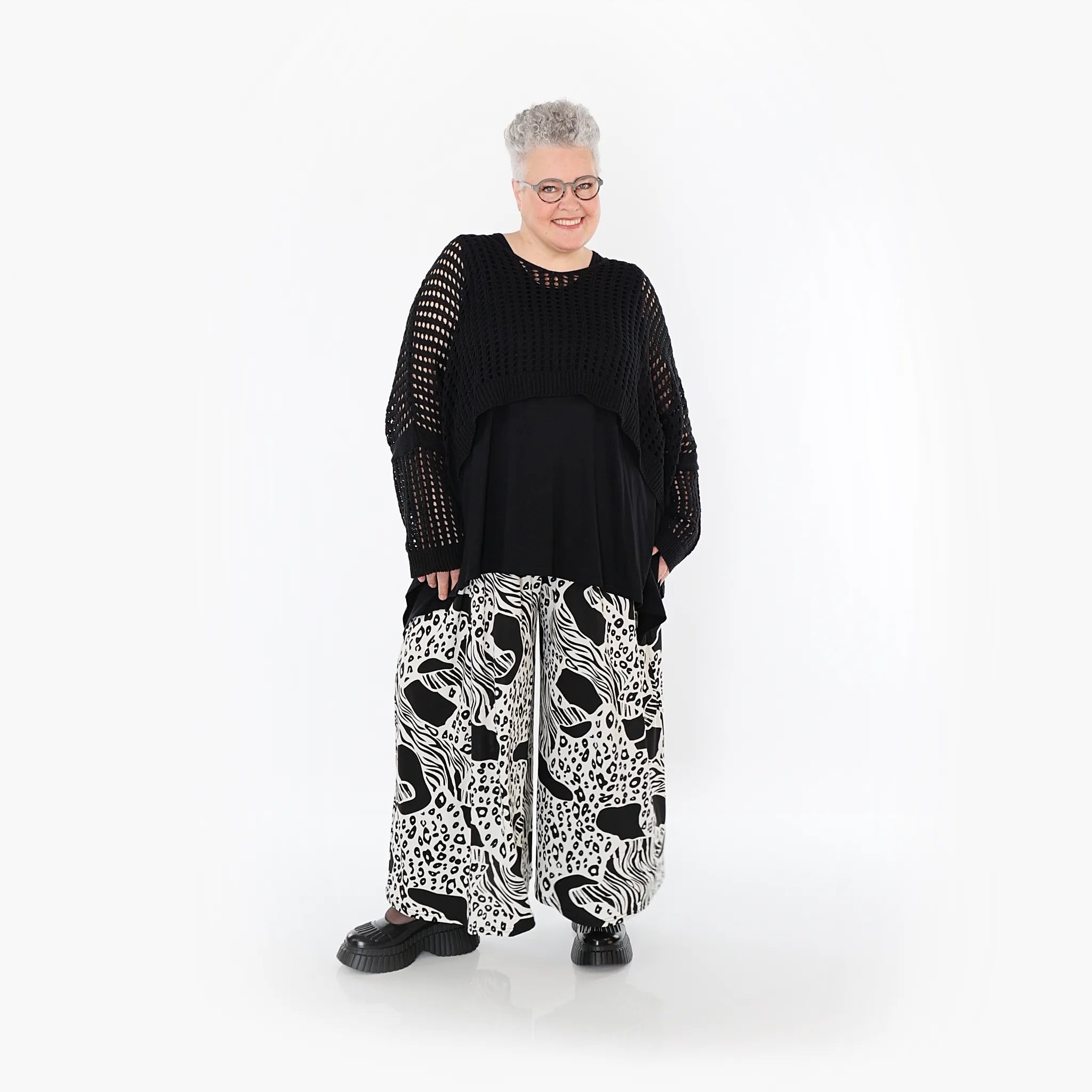 AKH Fashion · Hose · Conny · 7077 · Schwarz/Weiß