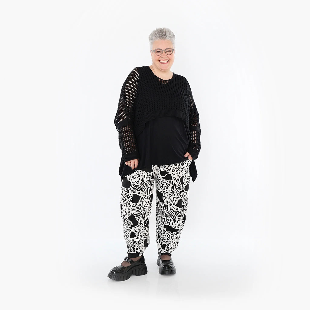 AKH Fashion · Hose · Conny · 8069 · Schwarz/Weiß