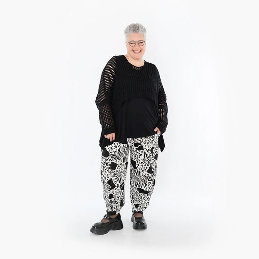 AKH Fashion 8069 Hose, Schwarz-Weiß