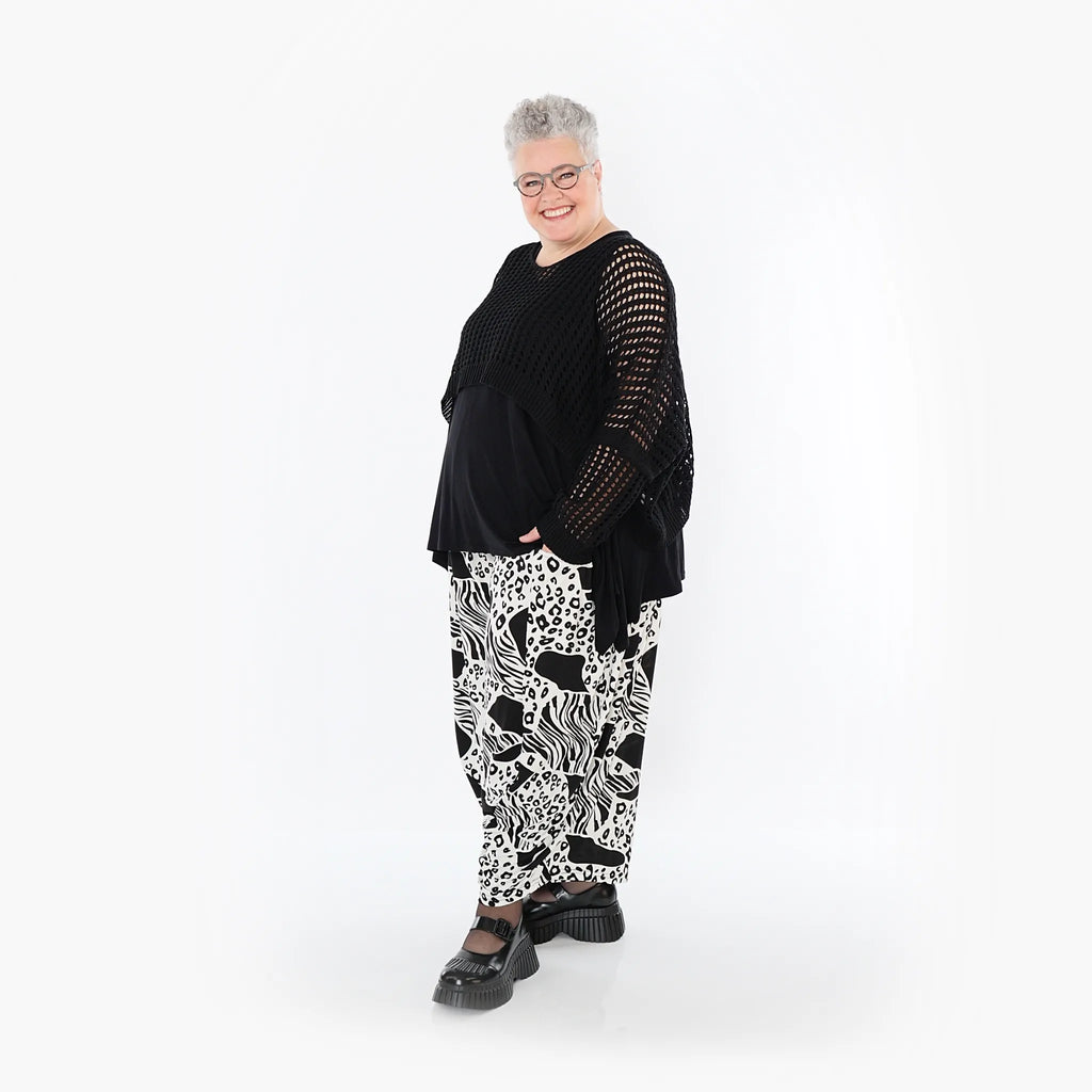 AKH Fashion · Hose · Conny · 8069 · Schwarz/Weiß