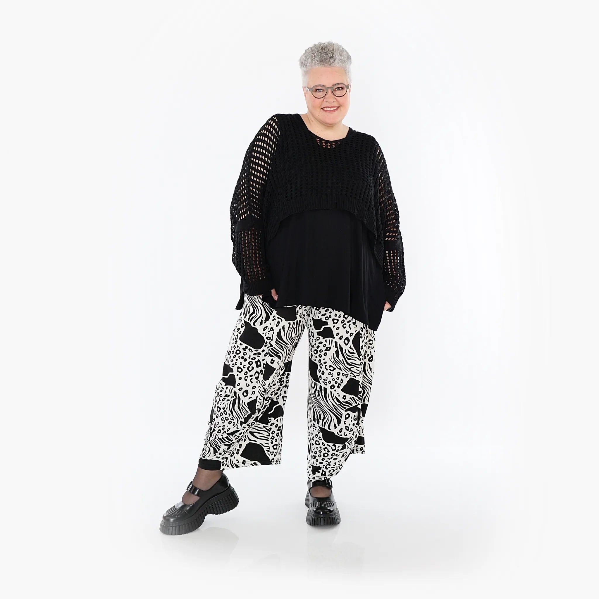 AKH Fashion · Hose · Conny · 8069 · Schwarz/Weiß
