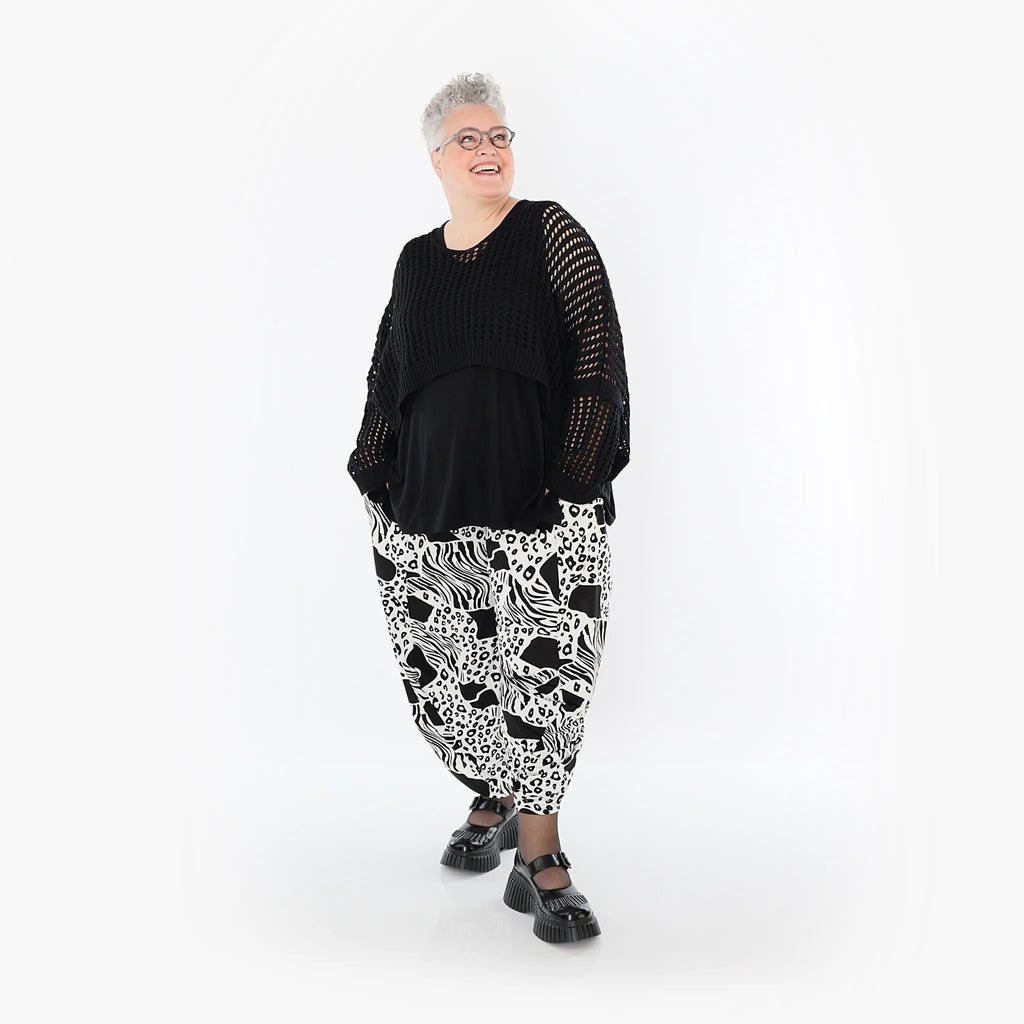 AKH Fashion · Hose · Conny · 8069 · Schwarz/Weiß