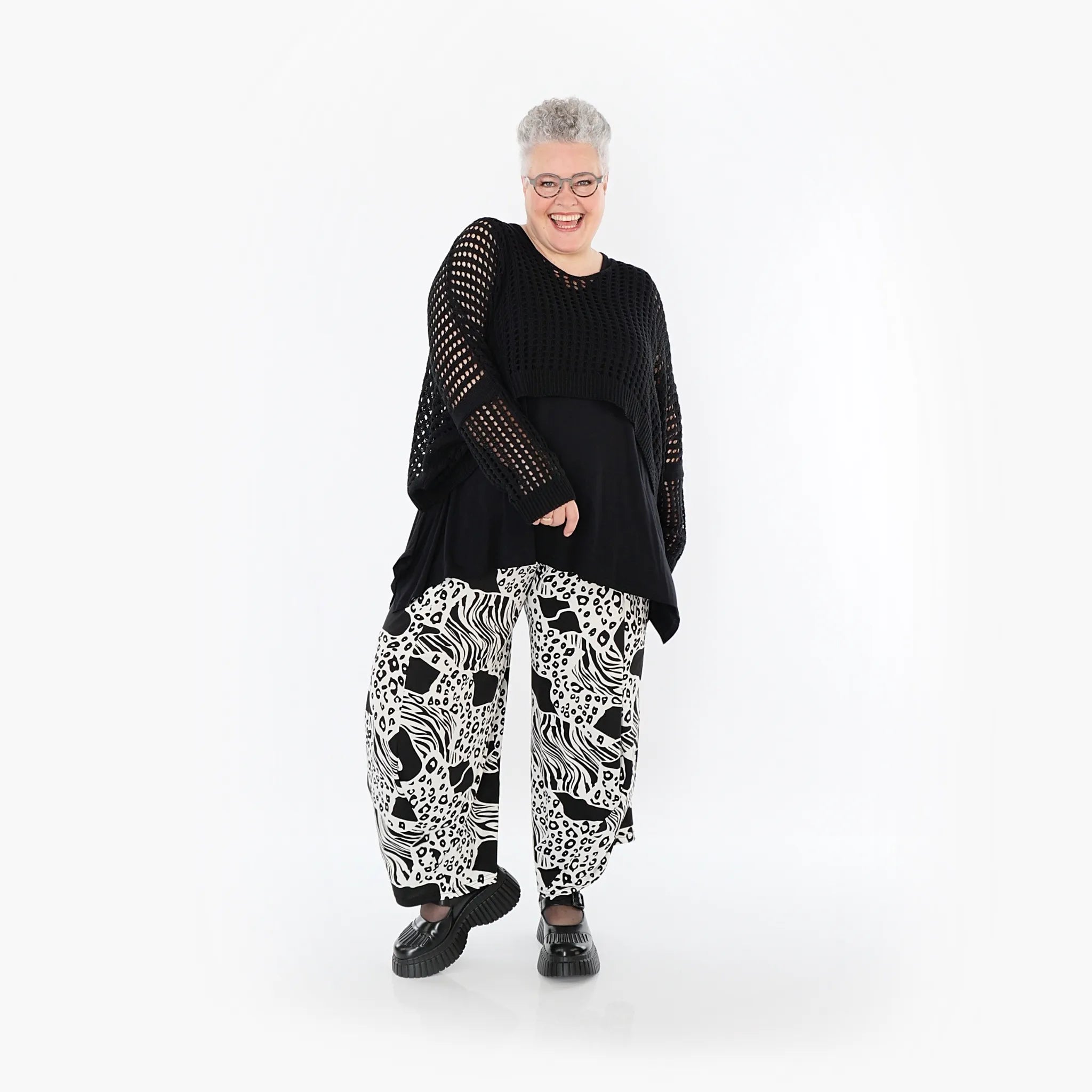 AKH Fashion · Hose · Conny · 8069 · Schwarz/Weiß