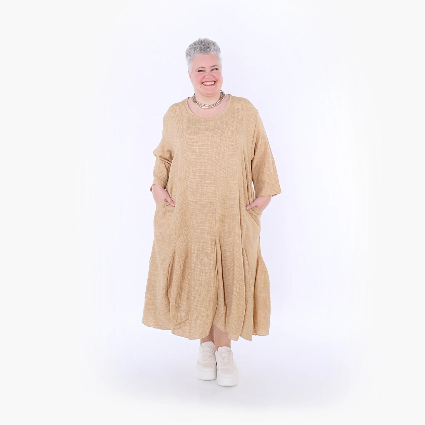 AKH Fashion 6972 Kleid, Cognac