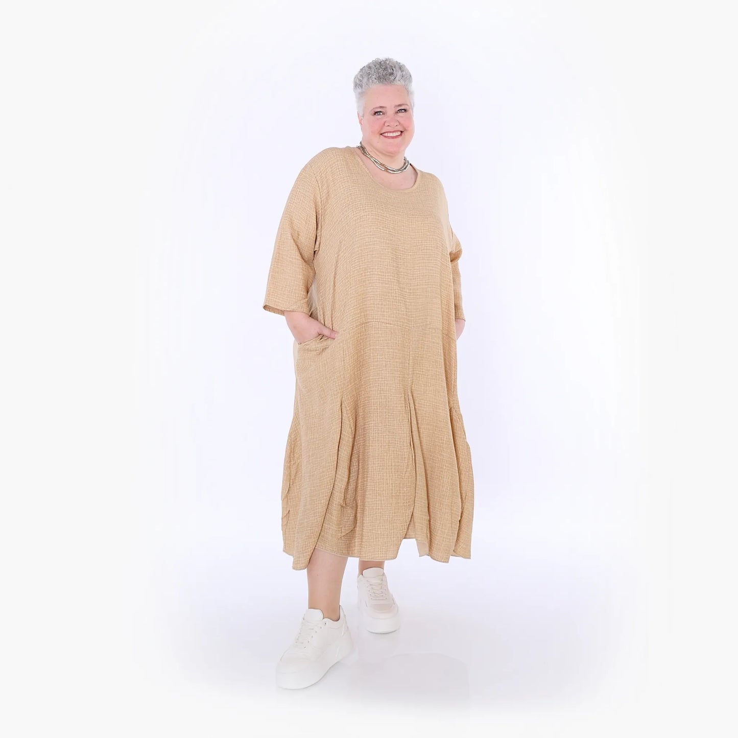 AKH Fashion 6972 Kleid, Cognac