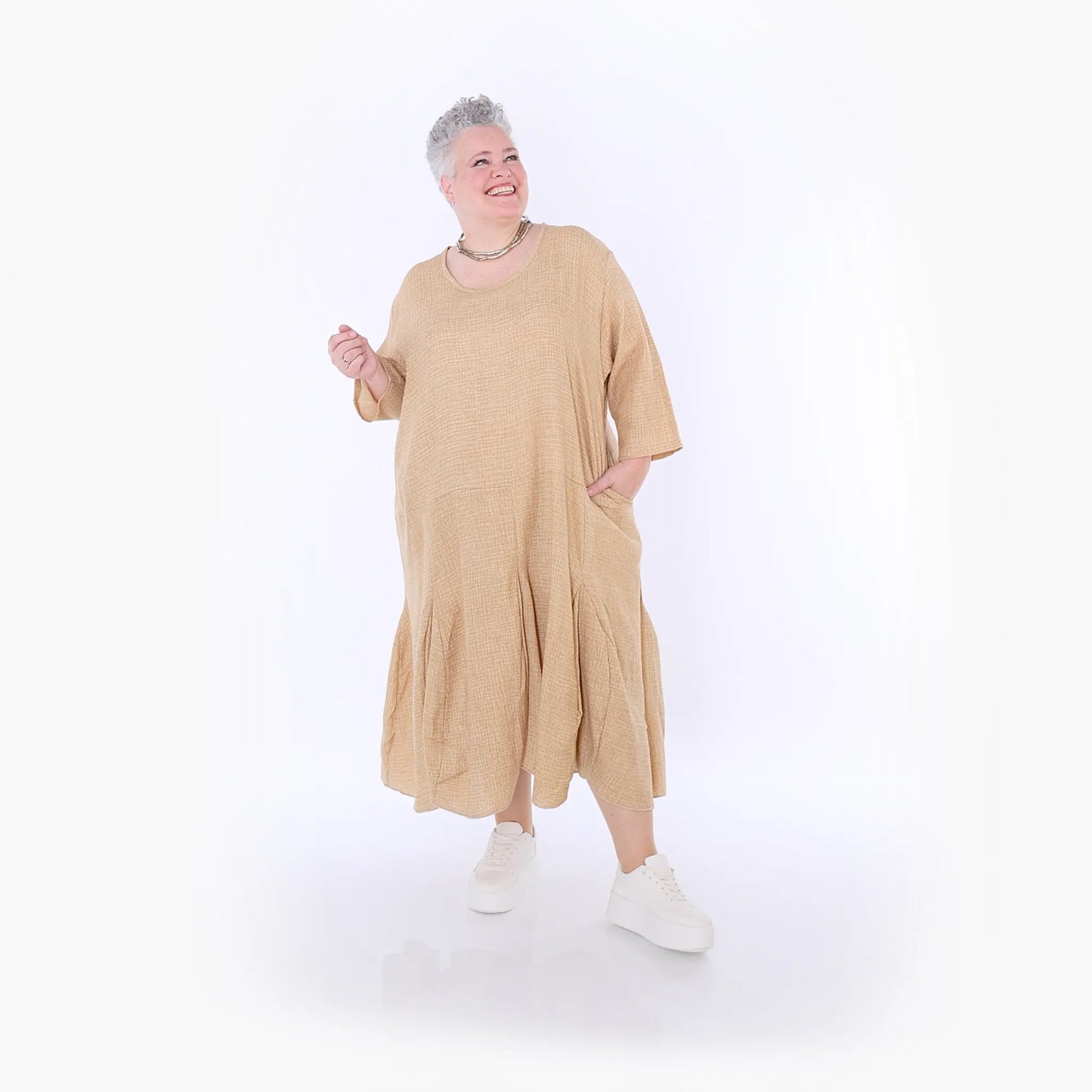 AKH Fashion 6972 Kleid, Cognac