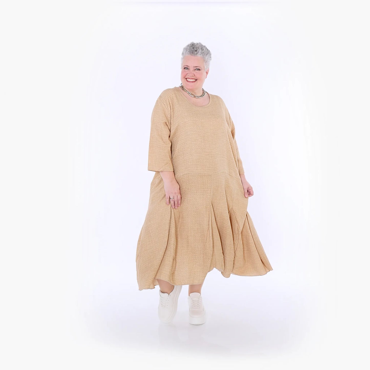 AKH Fashion 6972 Kleid, Cognac