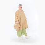 Chemise grande taille AKH Fashion 7022, cognac