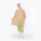 Chemise grande taille AKH Fashion 7022, cognac