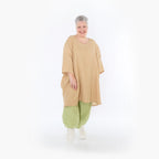 Chemise grande taille AKH Fashion 7022, cognac