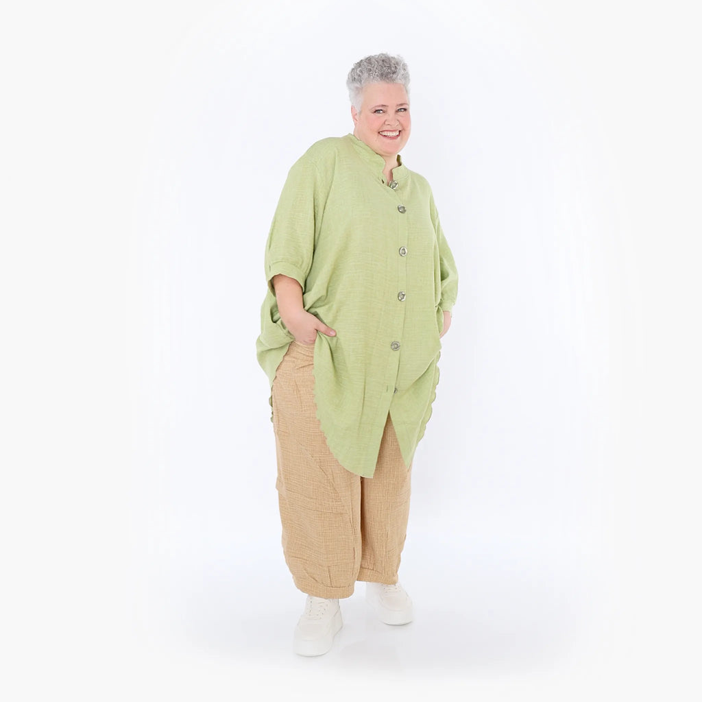 Chemisier AKH Fashion 7106, vert pomme