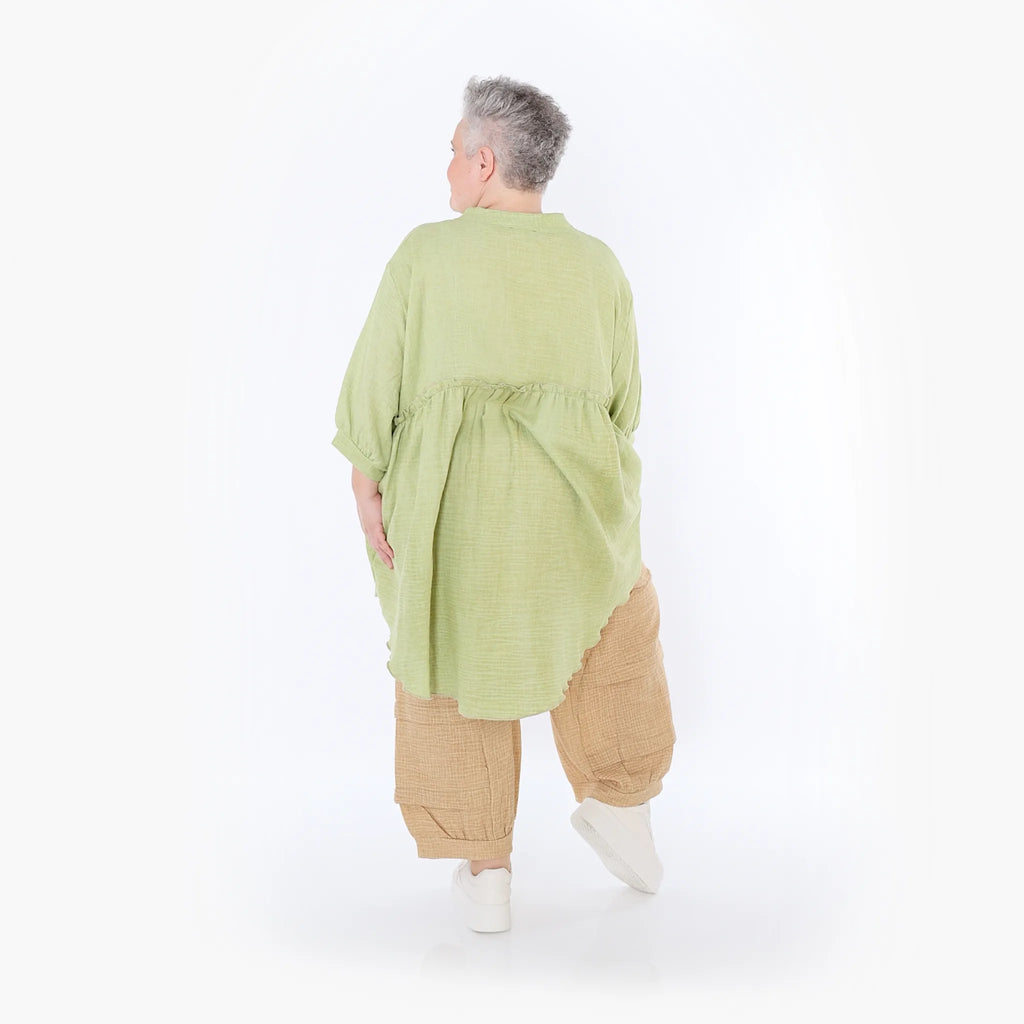 Chemisier AKH Fashion 7106, vert pomme
