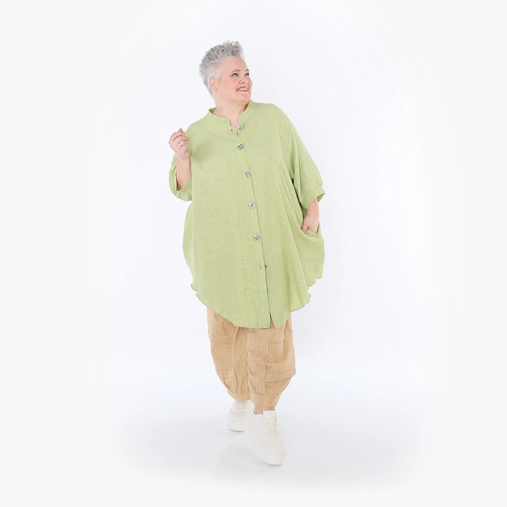 Chemisier AKH Fashion 7106, vert pomme