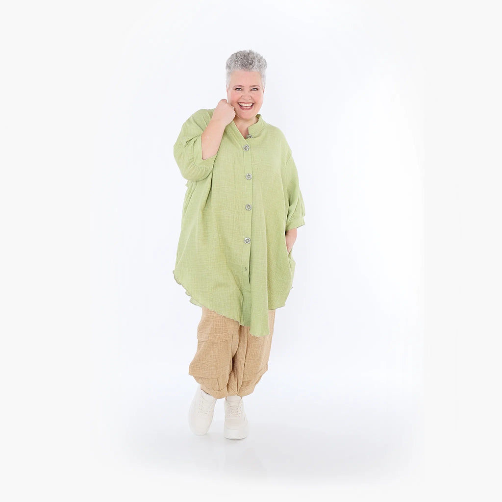 Chemisier AKH Fashion 7106, vert pomme