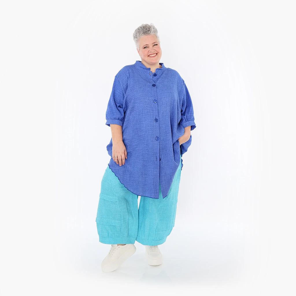 AKH Fashion 7106 Bluse, Blau