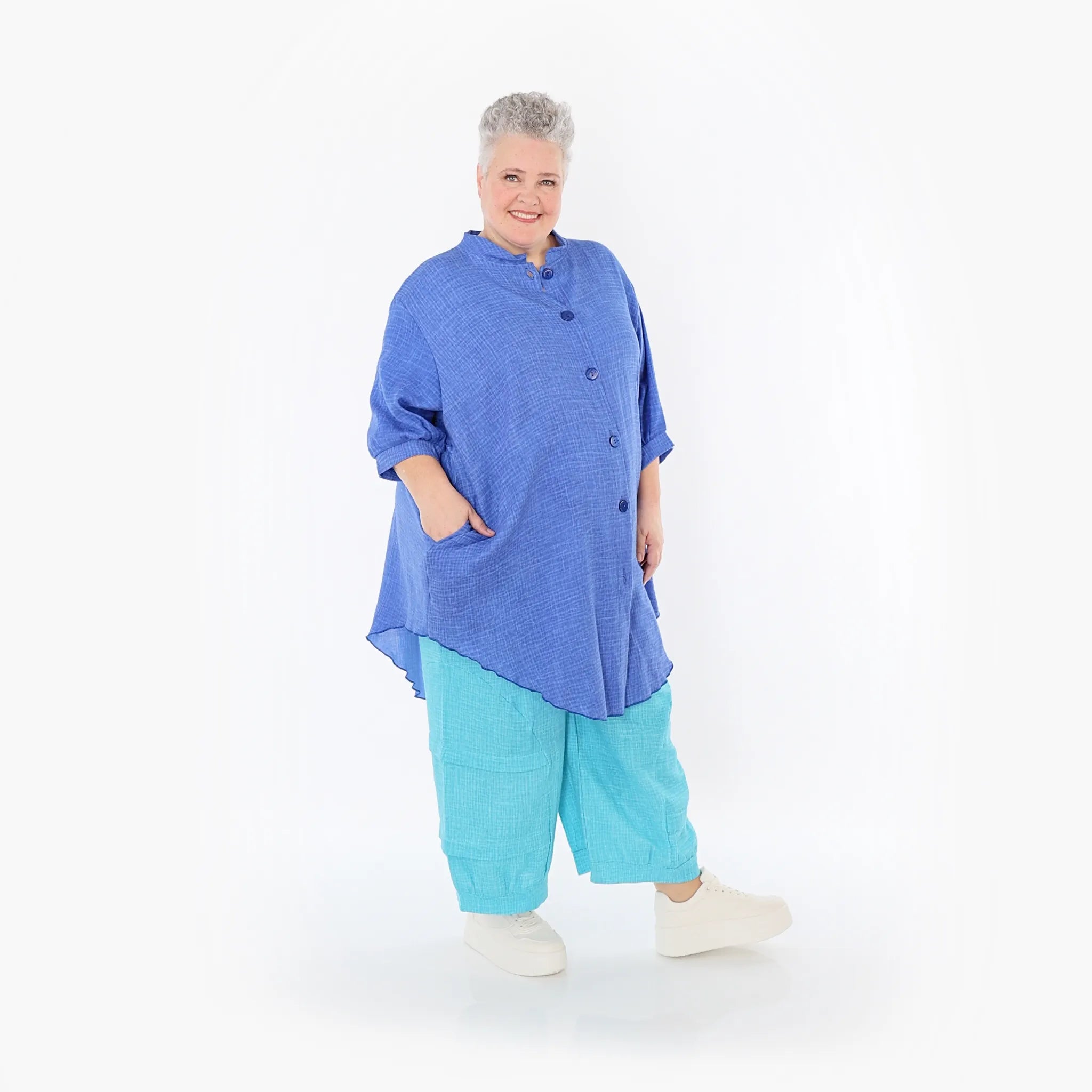 AKH Fashion 7106 Bluse, Blau