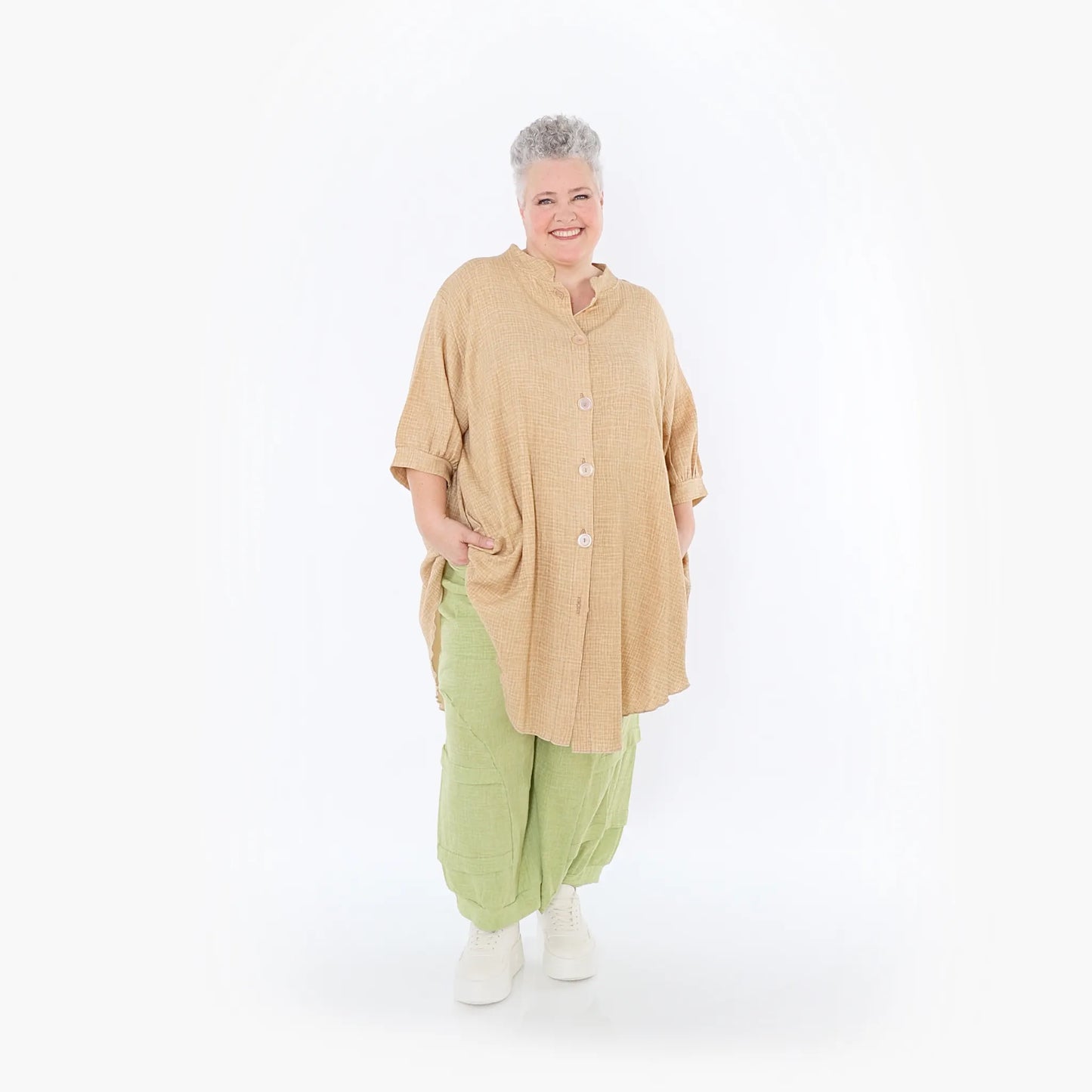 AKH Fashion 7106 Bluse, Cognac