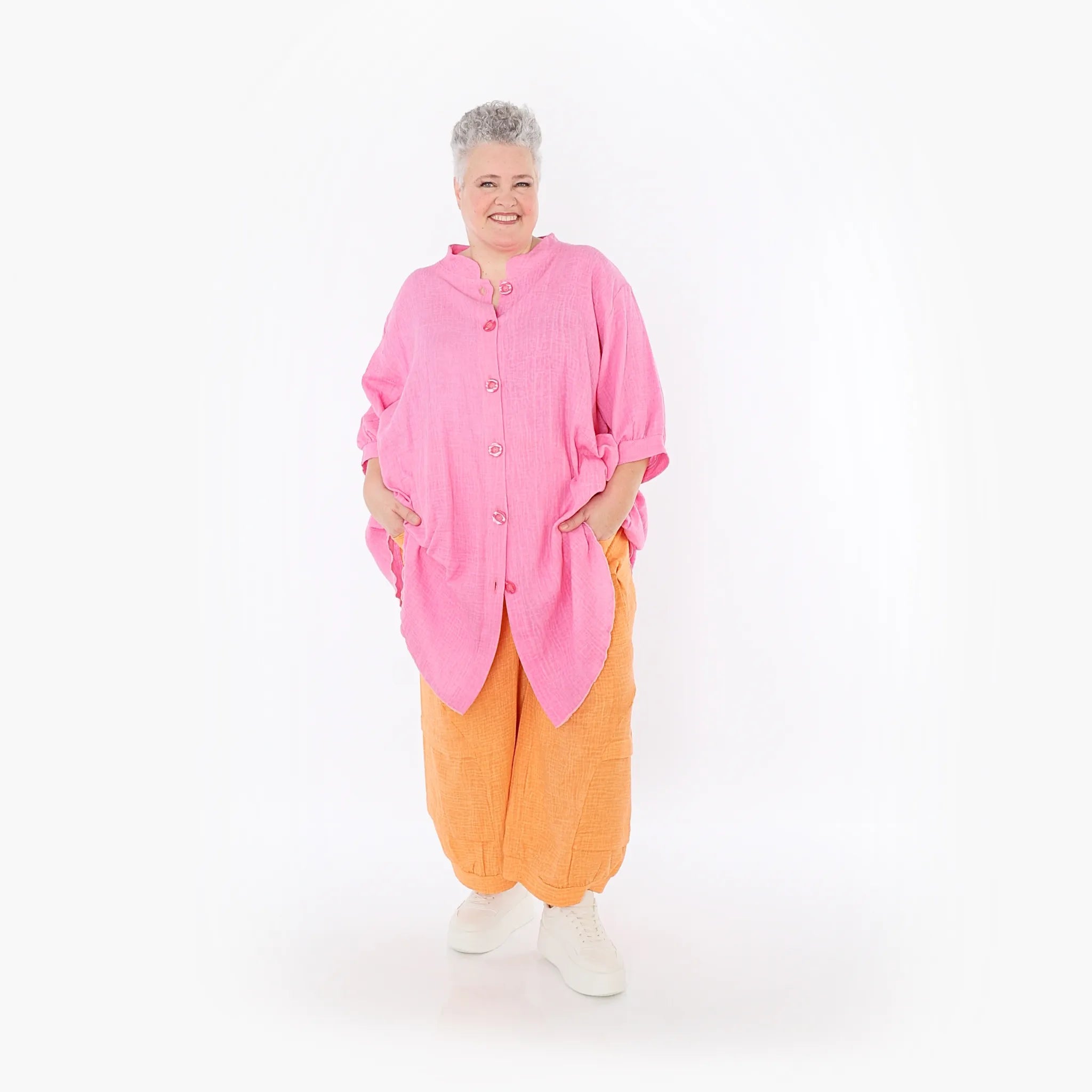 AKH Fashion 7106 Chemisier Fuchsia
