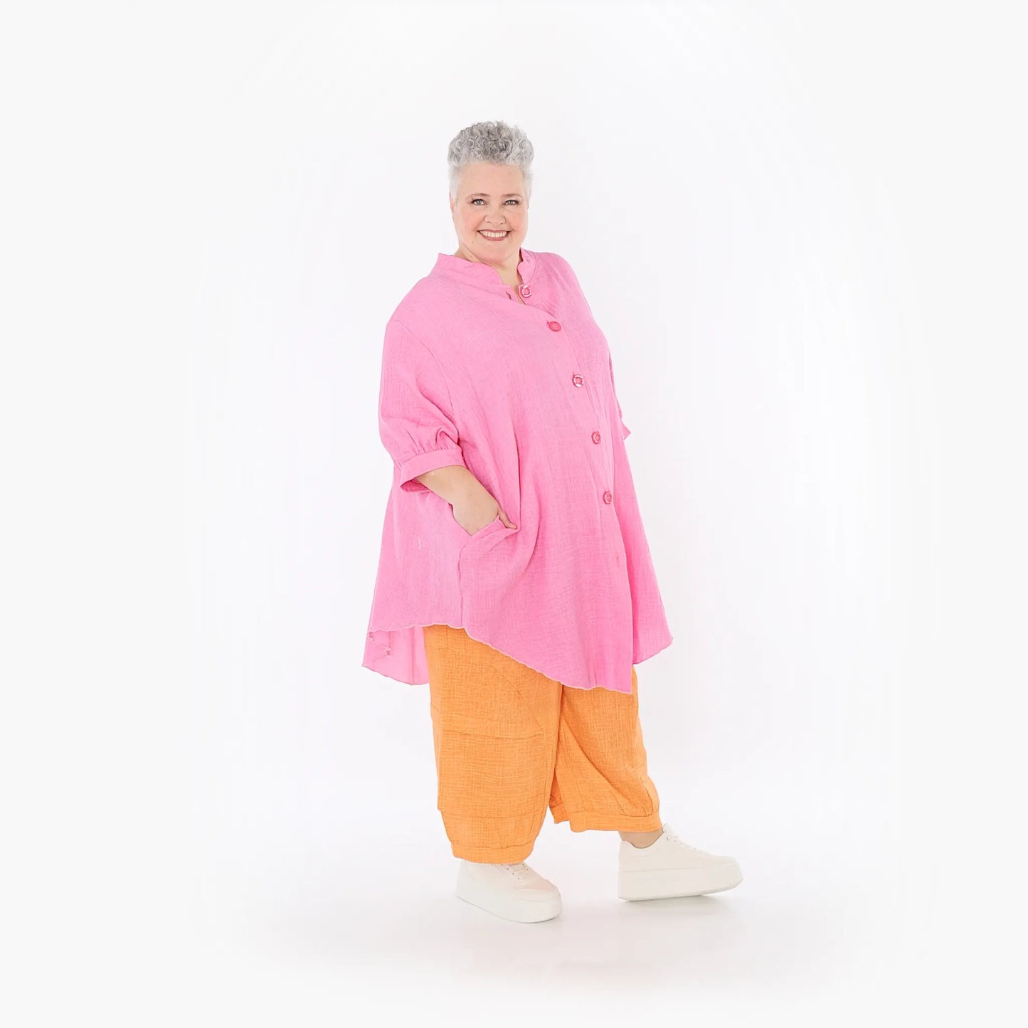 AKH Fashion 7106 Bluse, Fuchsia