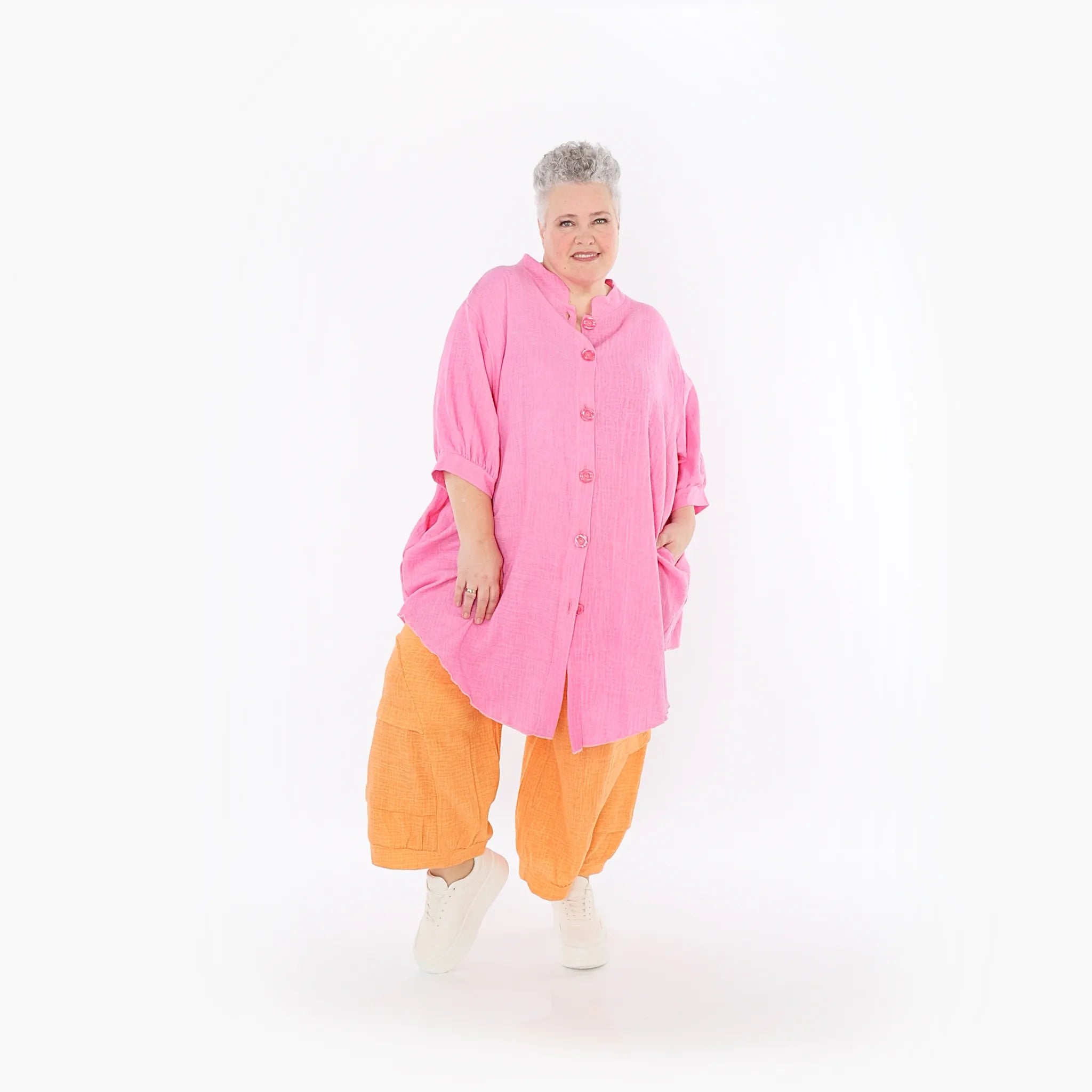 AKH Fashion 7106 Chemisier Fuchsia