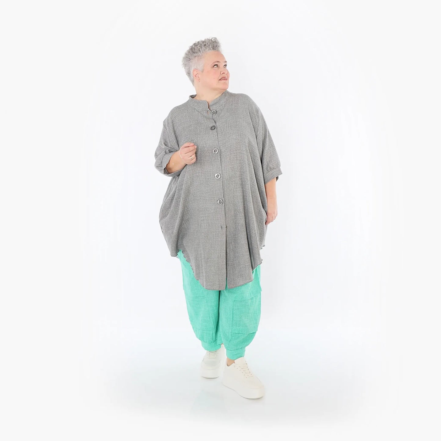 AKH Fashion 7106 Bluse, Grau