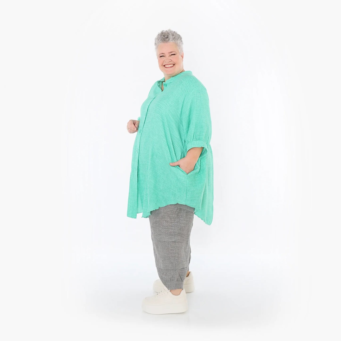 AKH Fashion 7106 Bluse, Grün