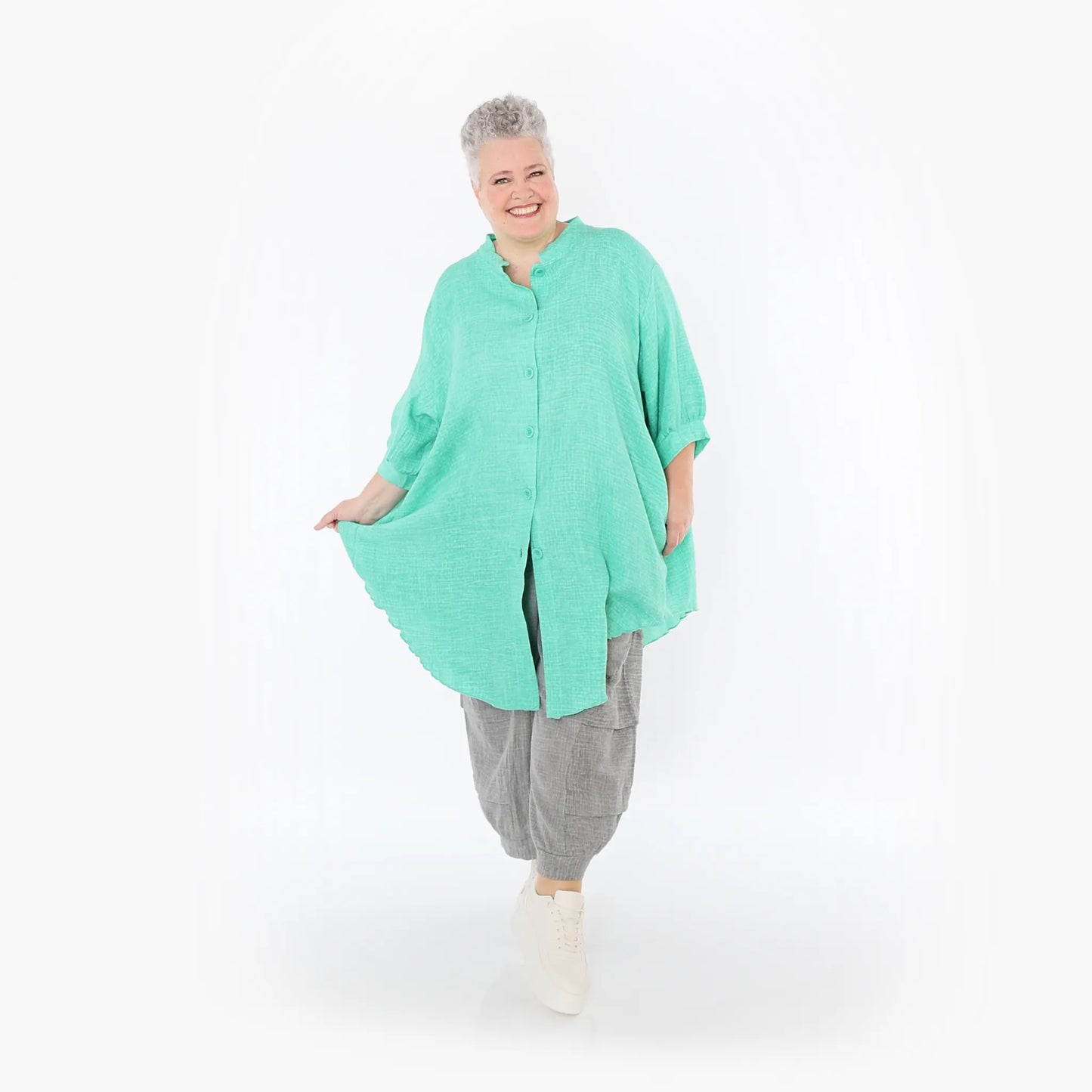 AKH Fashion 7106 Bluse, Grün