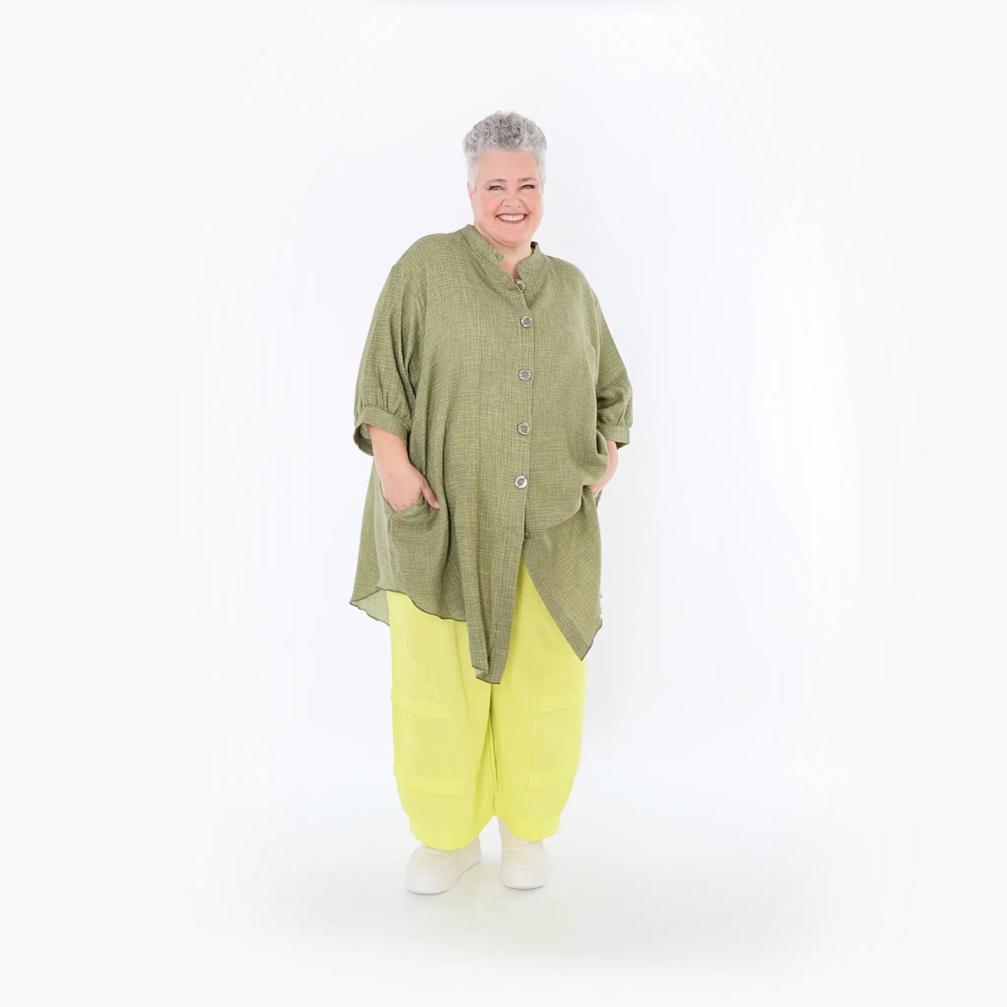 AKH Fashion 7106 Bluse, Khaki