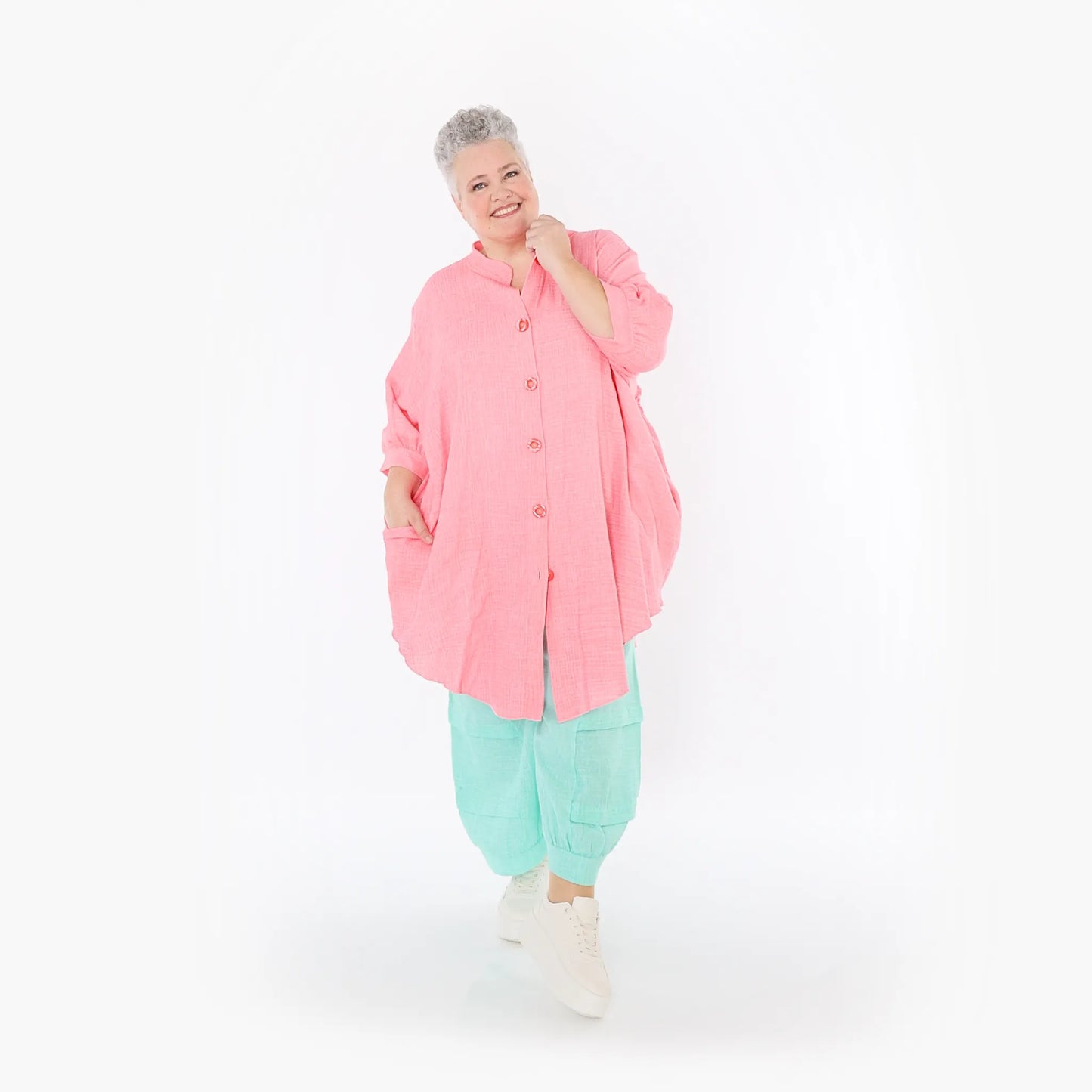 AKH Fashion 7106 Bluse, Rosa