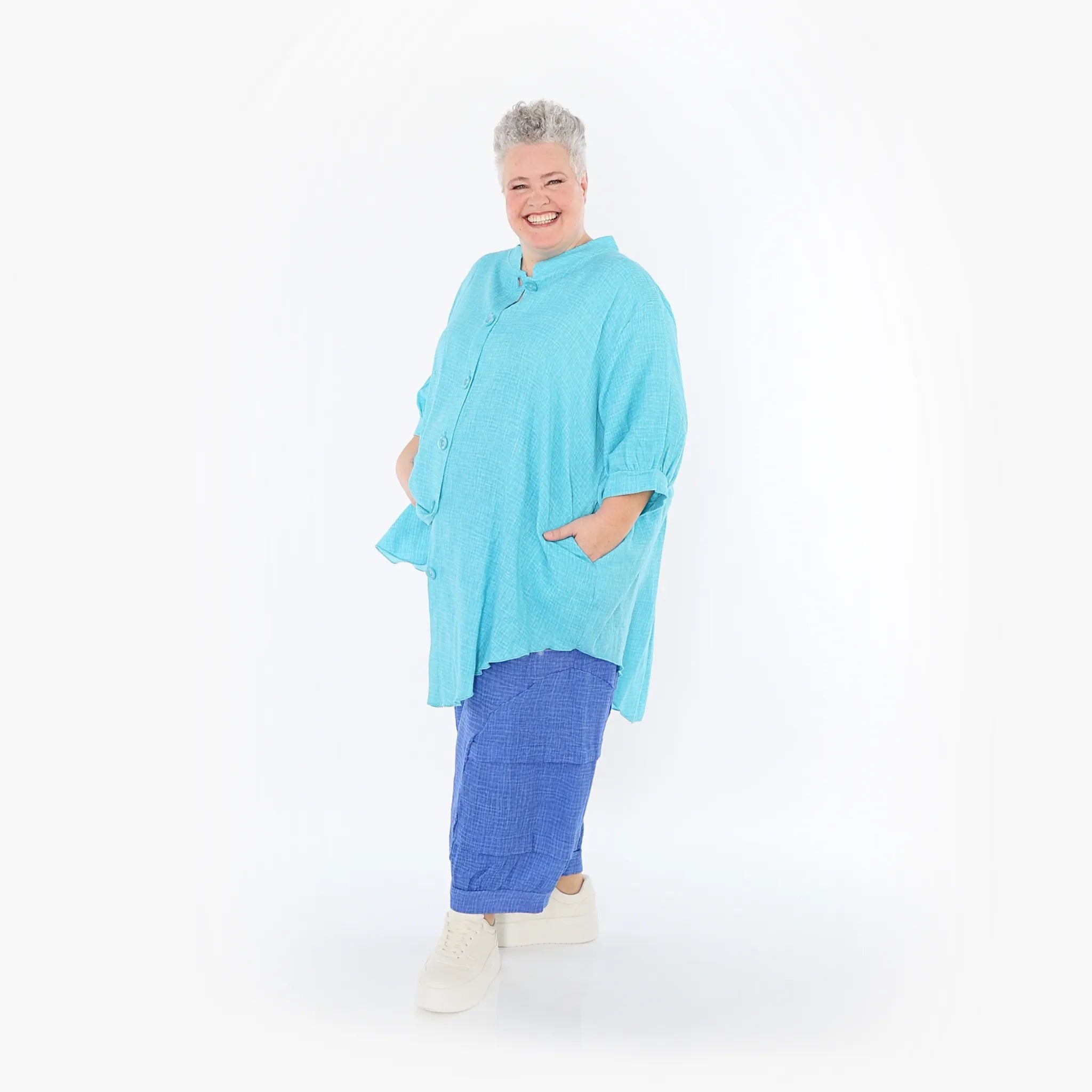 AKH Fashion · Bluse · Lunara · 7106 · Türkis