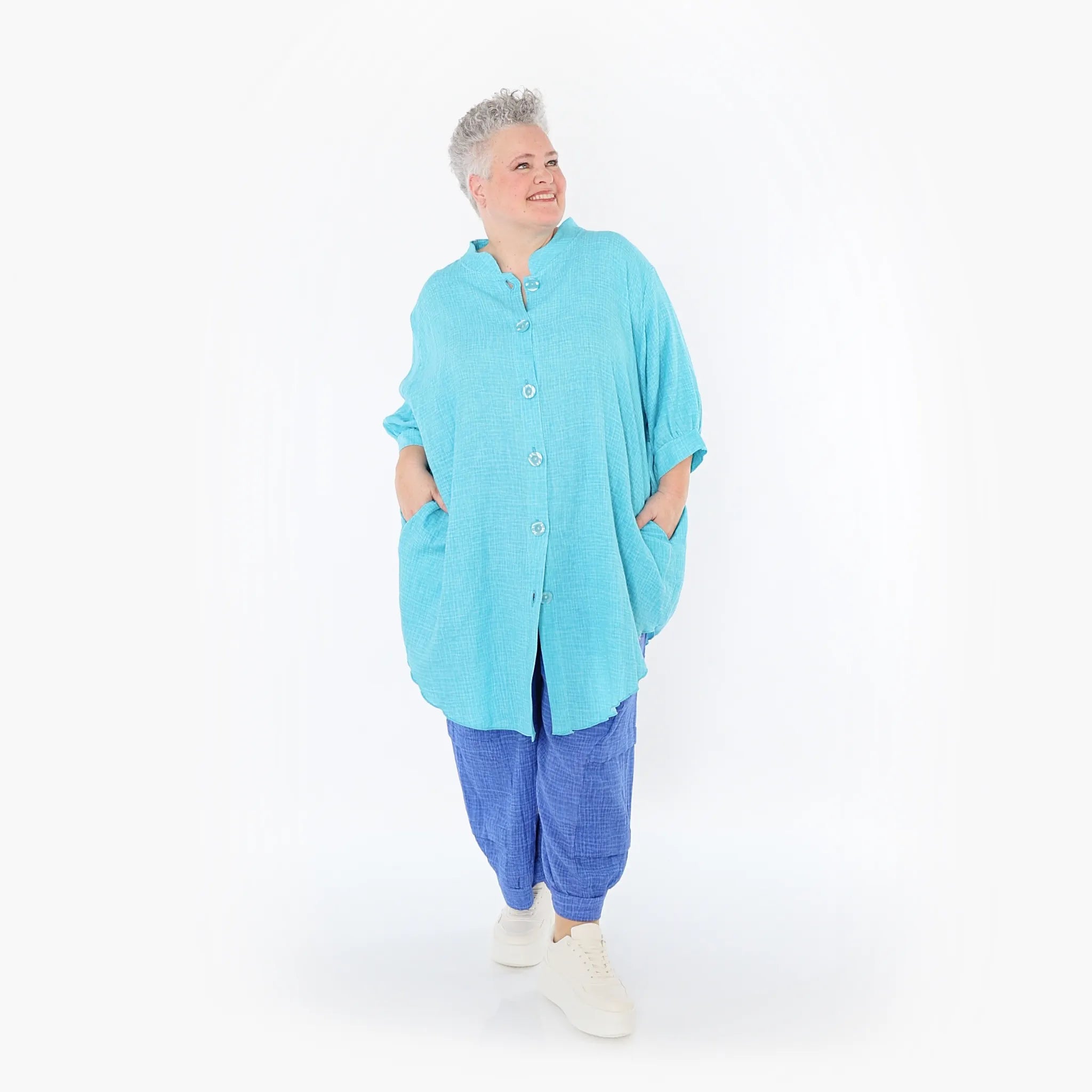 AKH Fashion · Bluse · Lunara · 7106 · Türkis
