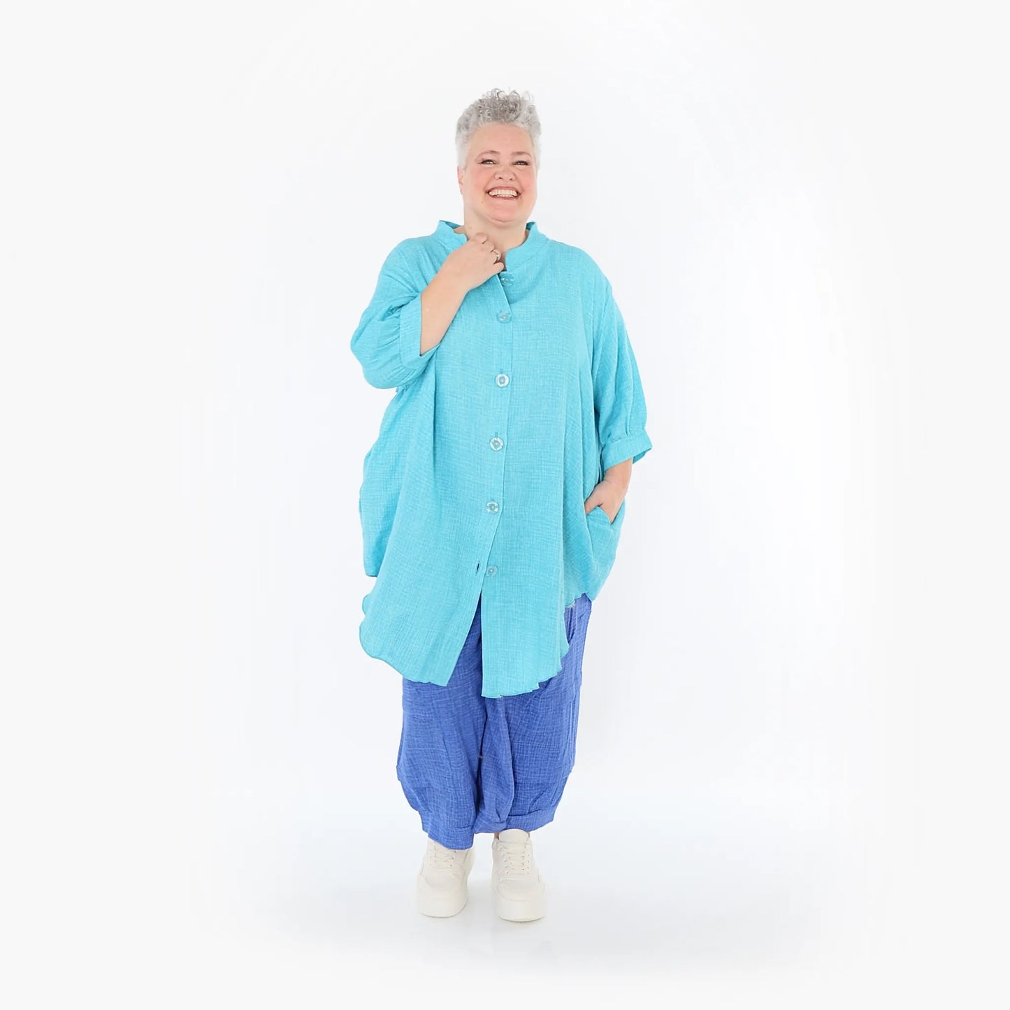 AKH Fashion 7106 Bluse, Türkis