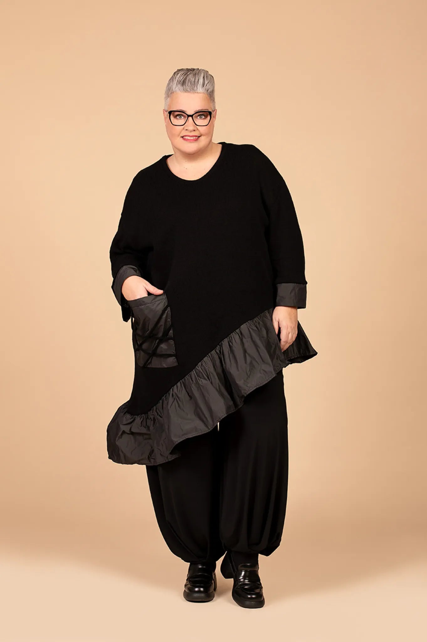 AKH Fashion 2331 Big Shirt, Black