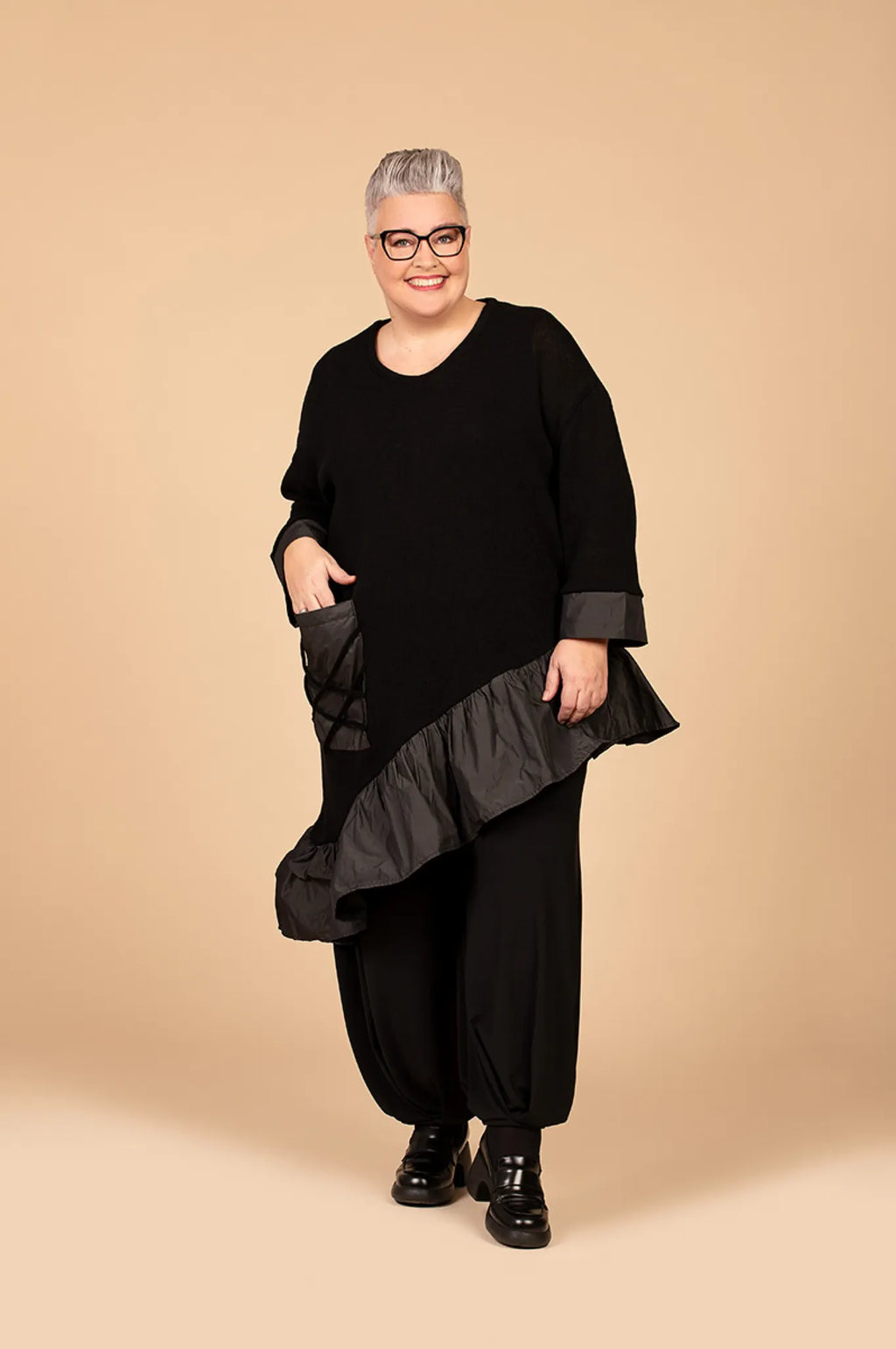 AKH Fashion 2331 Big Shirt, Black