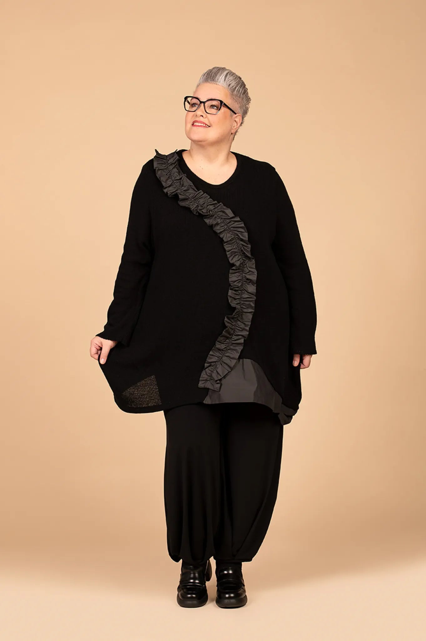 AKH Fashion 2516 Big Shirt, Black