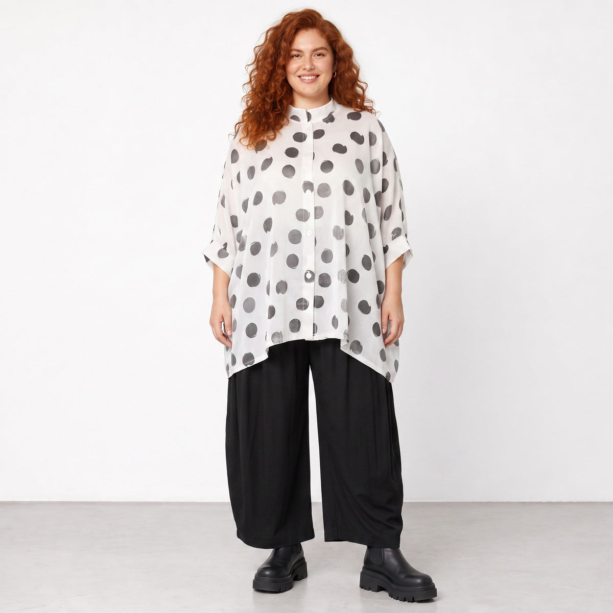 AKH Premium · Blouse · Amadora · 7116 · White/Grey