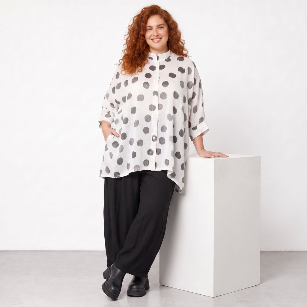 AKH Premium · Blouse · Amadora · 7116 · White/Grey
