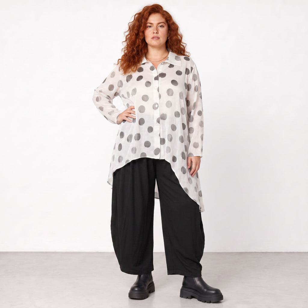 AKH Premium · Blouse · Amadora · 7149 · Blanc/Gris
