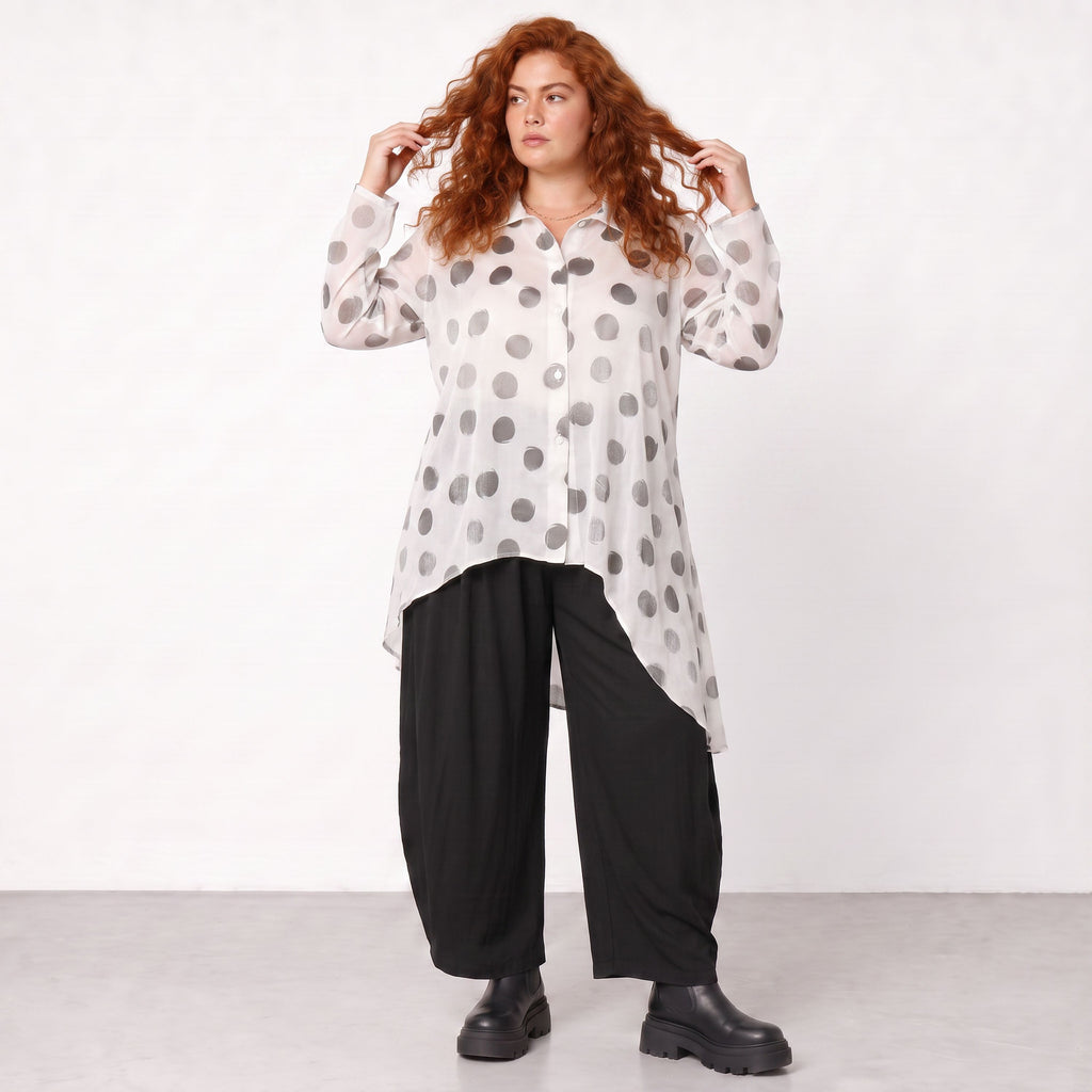 AKH Premium · Blouse · Amadora · 7149 · Blanc/Gris
