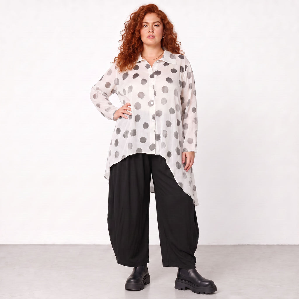AKH Premium · Blouse · Amadora · 7149 · Blanc/Gris