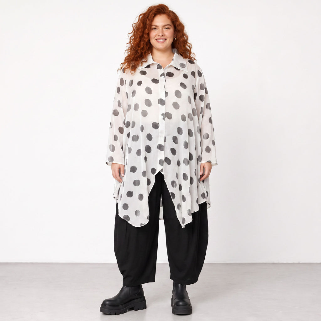 AKH Premium · Blouse · Amadora · 7150 · White/Grey