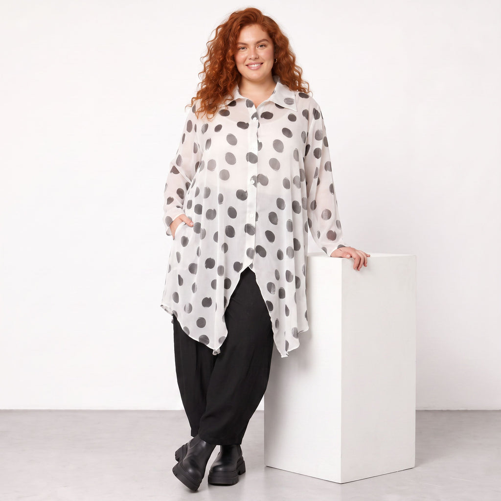 AKH Premium · Blouse · Amadora · 7150 · White/Grey