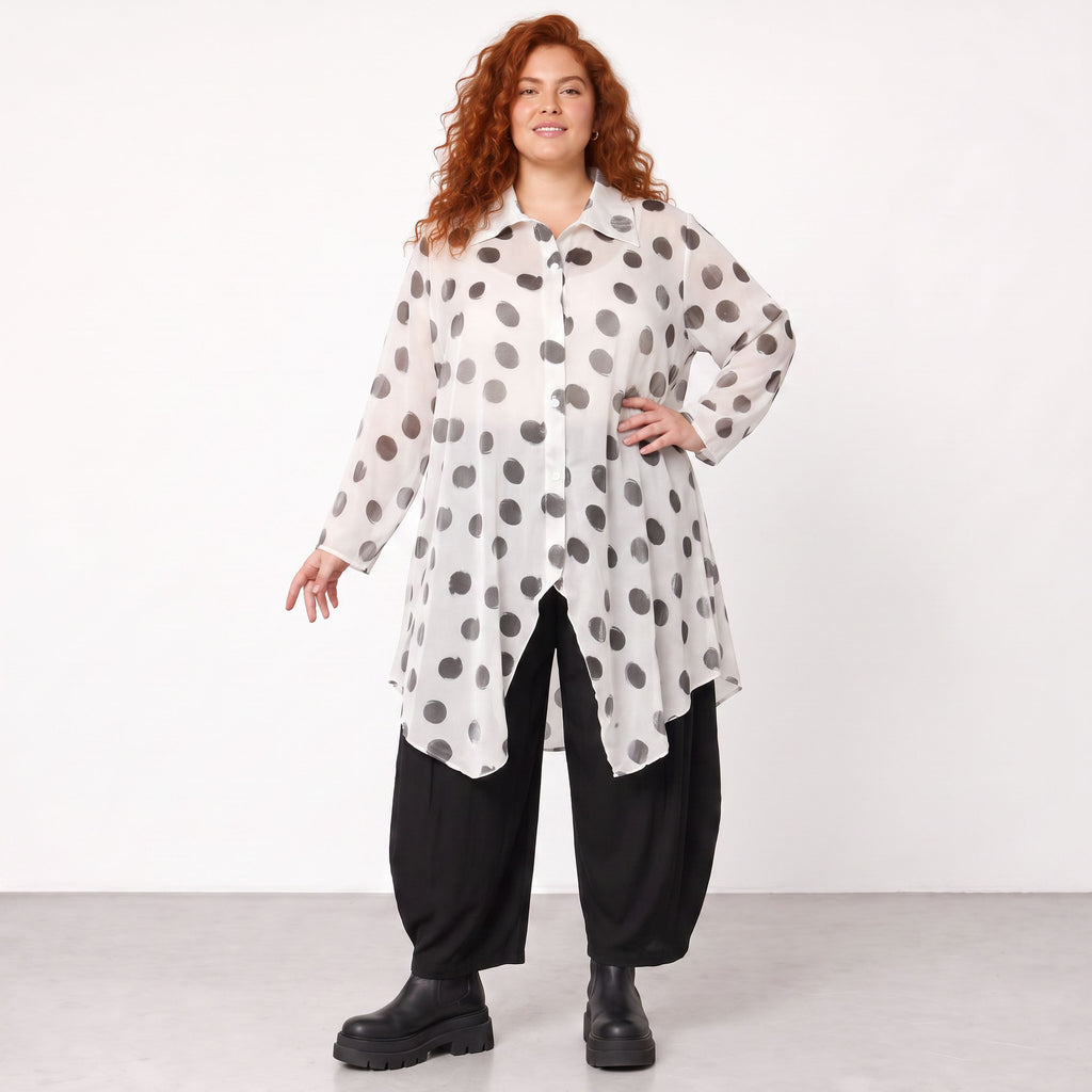AKH Premium · Blouse · Amadora · 7150 · White/Grey