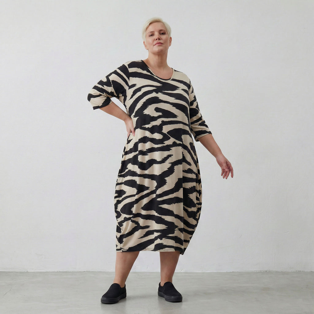 AKH 1926 Dress, Ecru-Black