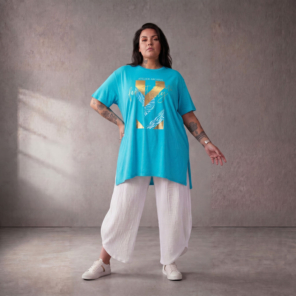 Funky Diva · Shirt · PrintDiva · 26008 · GoldBlue