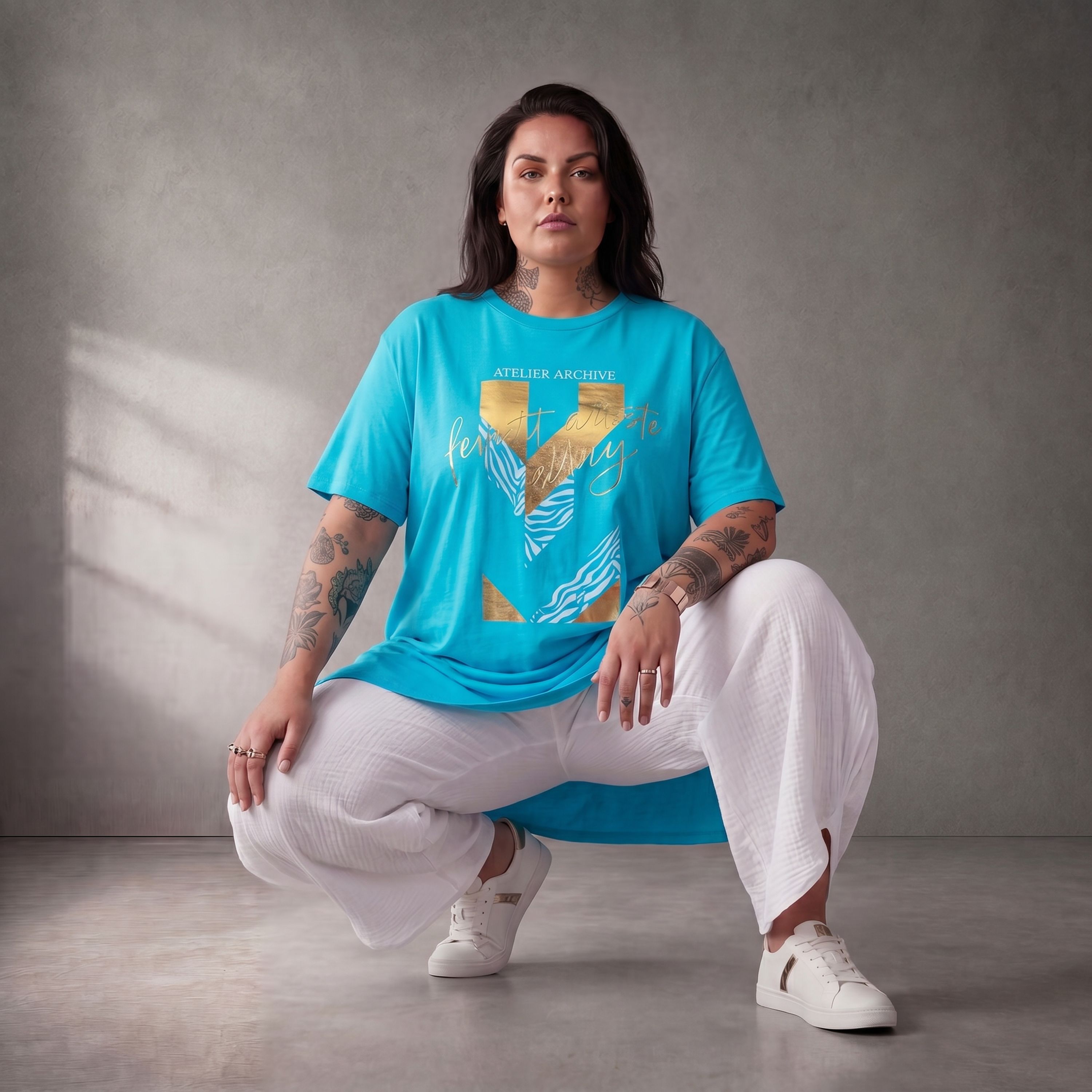 Funky Diva · Shirt · PrintDiva · 26008 · GoldBlue