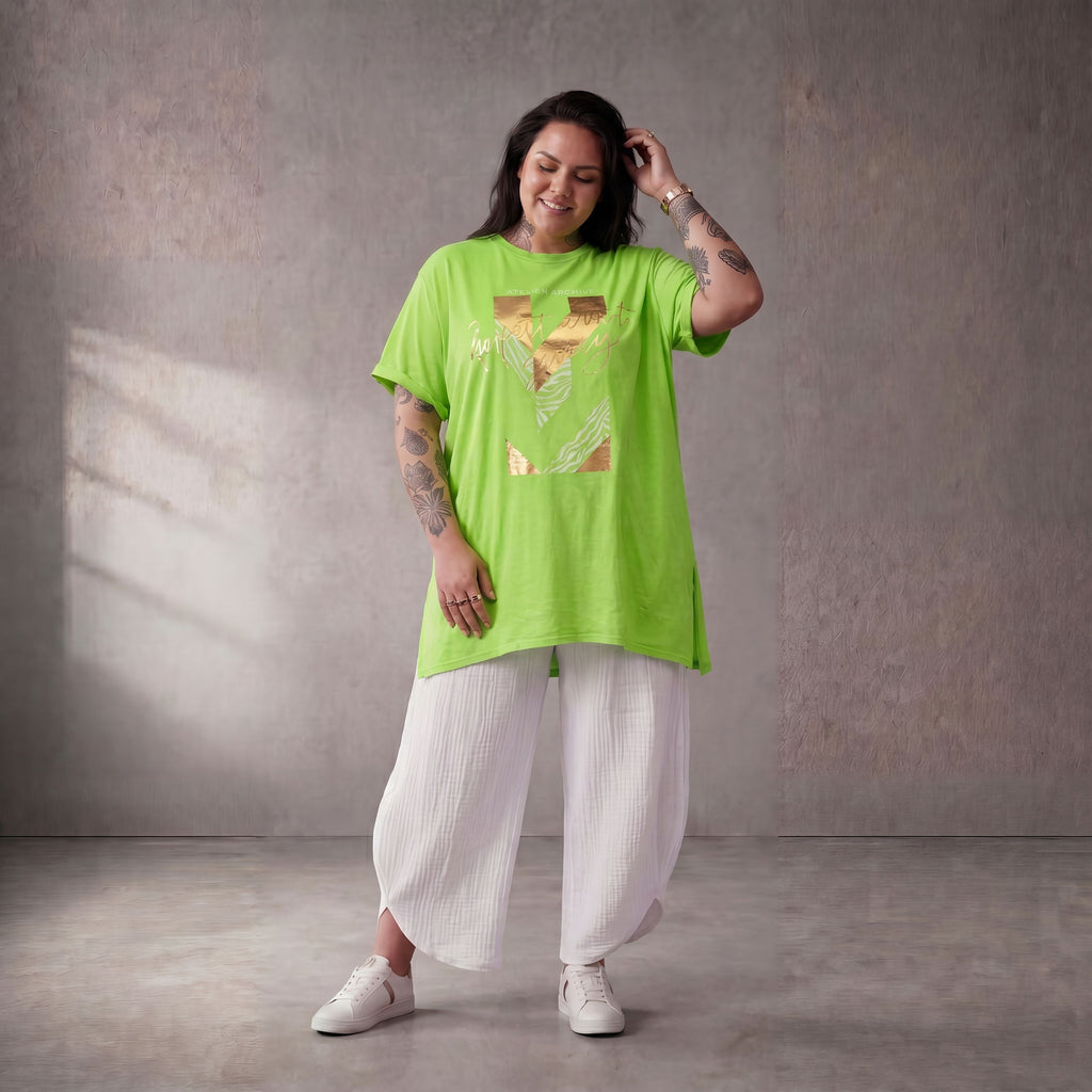 Funky Diva · Shirt · PrintDiva · 26008 · GoldGreen