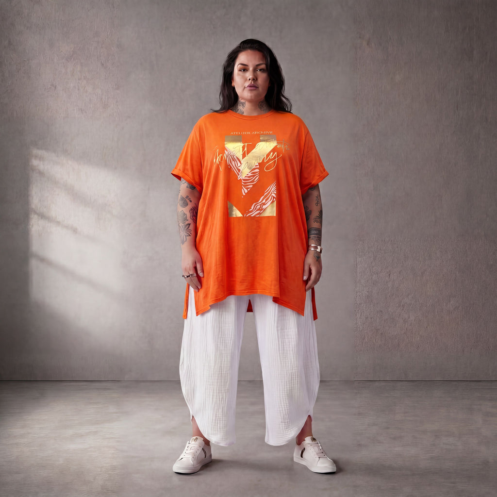 Funky Diva · Shirt · PrintDiva · 26008 · GoldOrange
