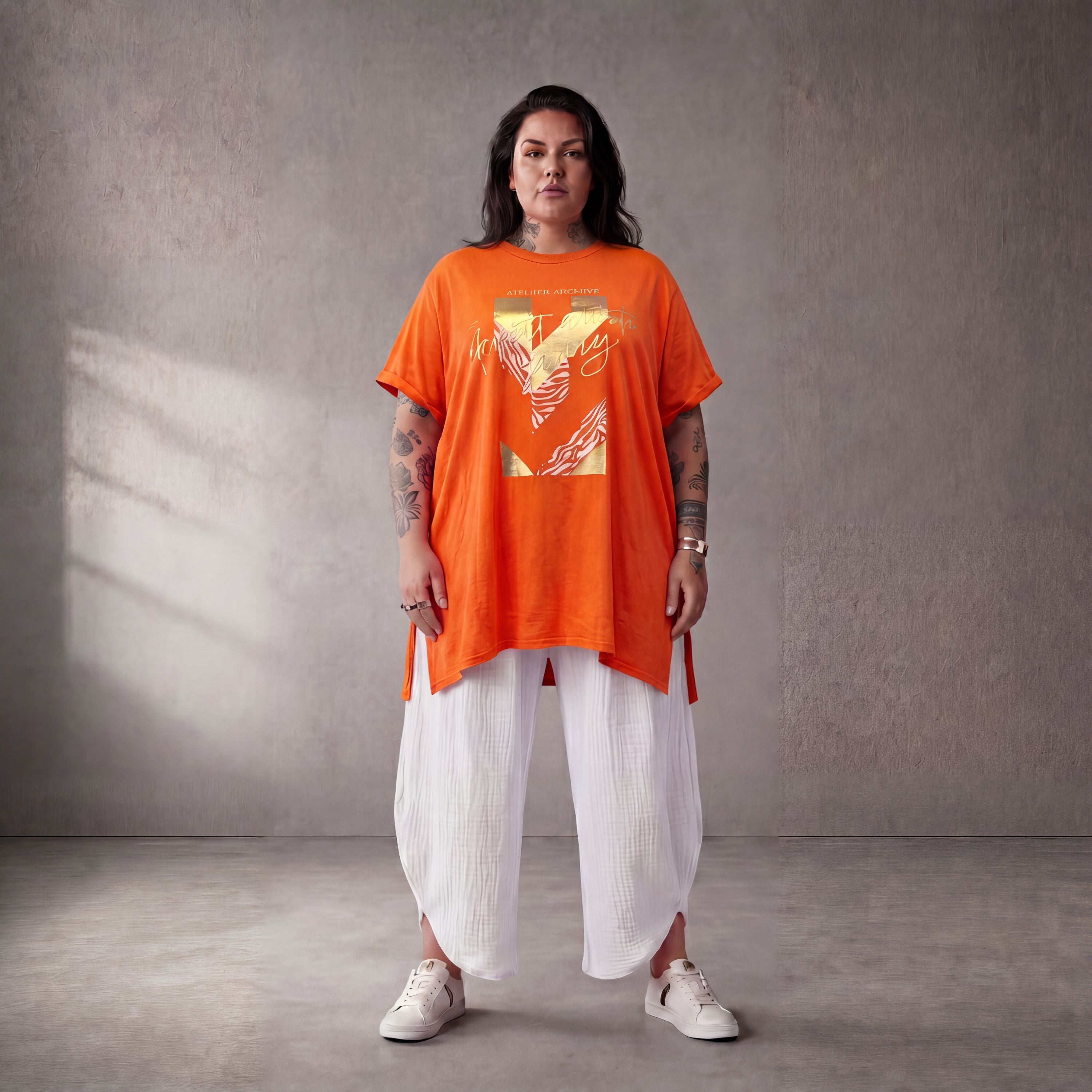 Funky Diva · Shirt · PrintDiva · 26008 · GoldOrange