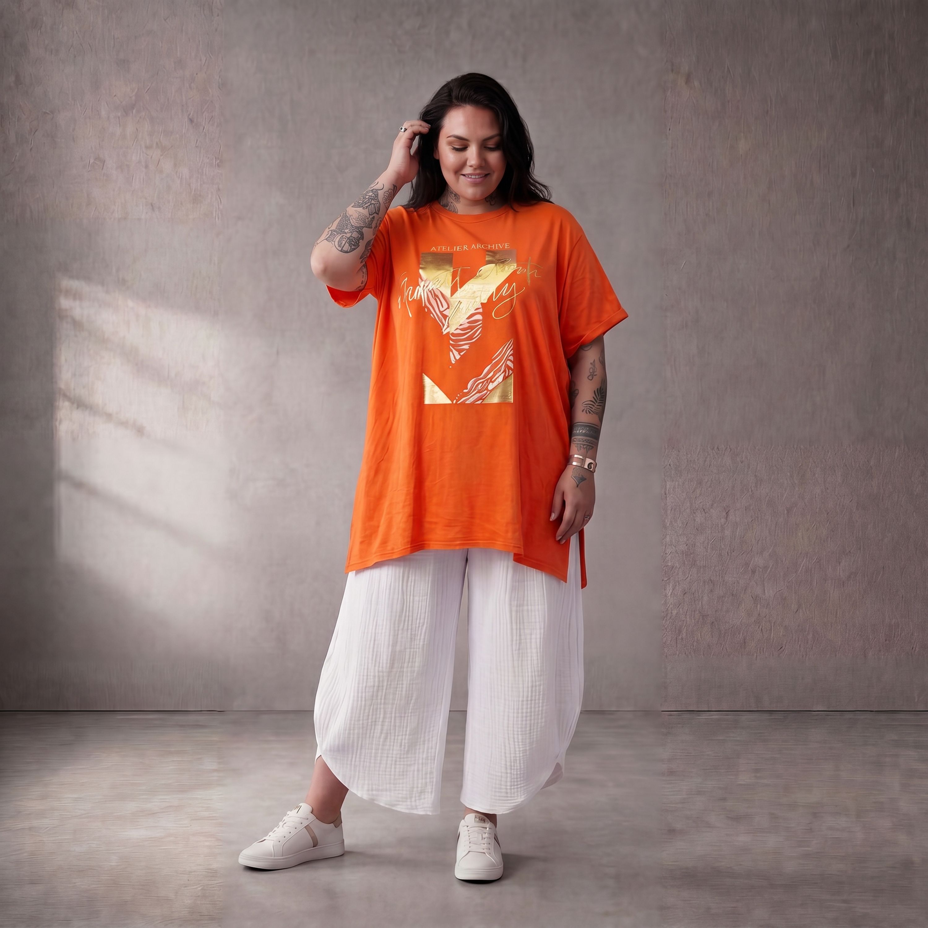 Funky Diva · Shirt · PrintDiva · 26008 · GoldOrange